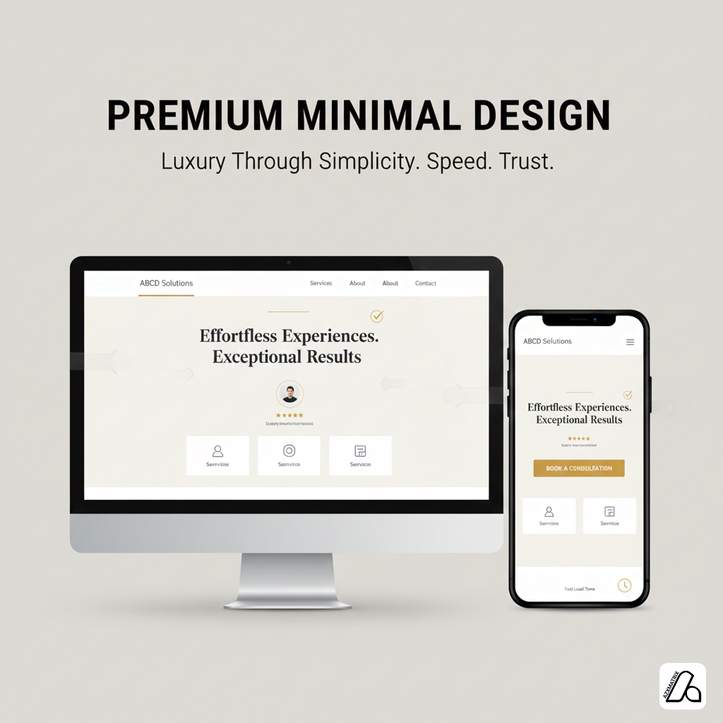 You want a premium image, but not a complex, bloated website.