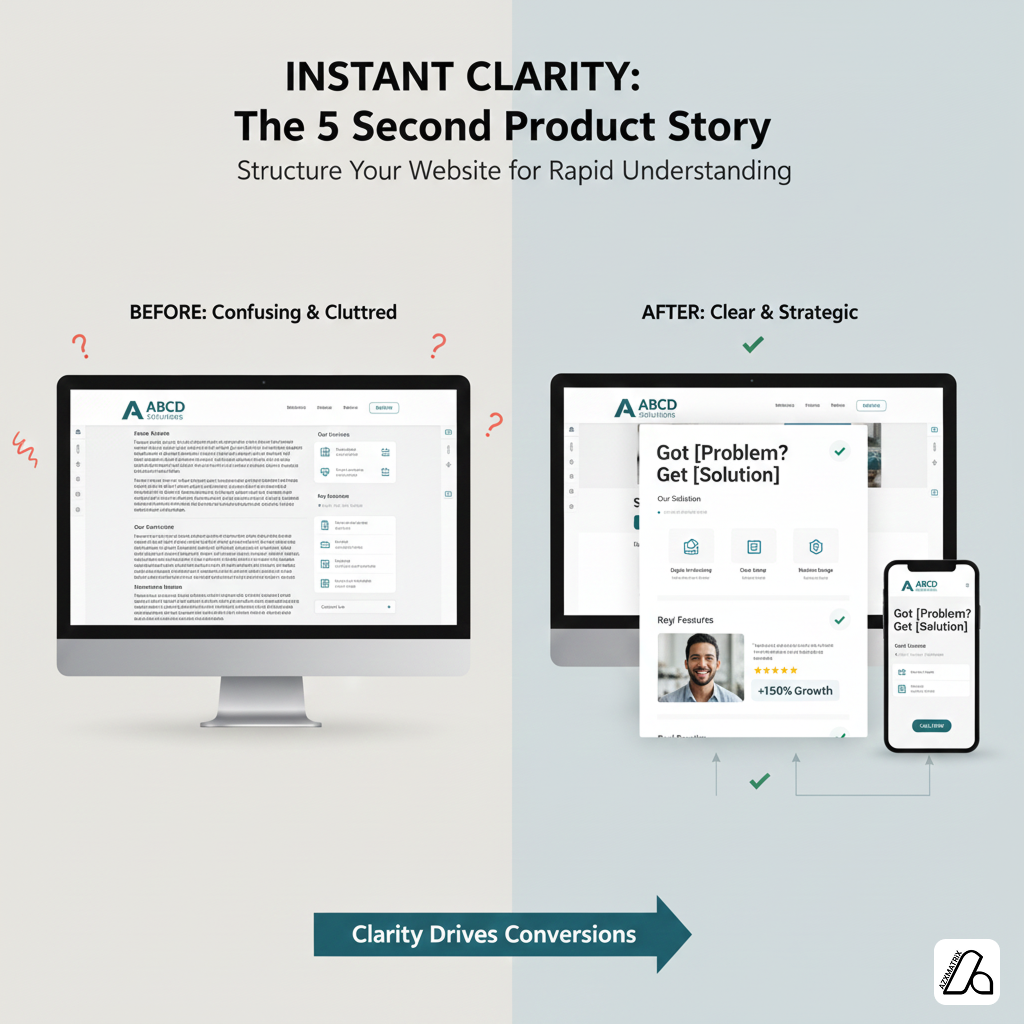 If people don’t understand your product in 10 seconds, they will scroll away.