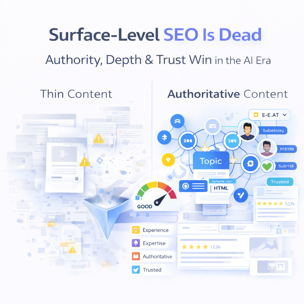 Google’s latest updates are killing thin, generic, and AI-only content. Surface-level SEO is dead.
